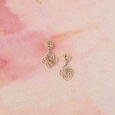 Intricate Celtic Gold Drop Earrings,,hi-res view 1