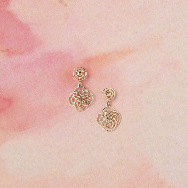 Intricate Celtic Gold Drop Earrings,,hi-res image number null