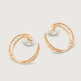 Universe Swirls 14Kt Hoop Earring,,hi-res view 3