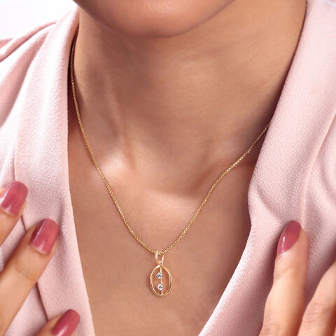 Oval Pop Diamond Pendant