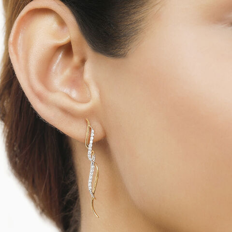 14 KT Golden Vineyard Drop Earrings