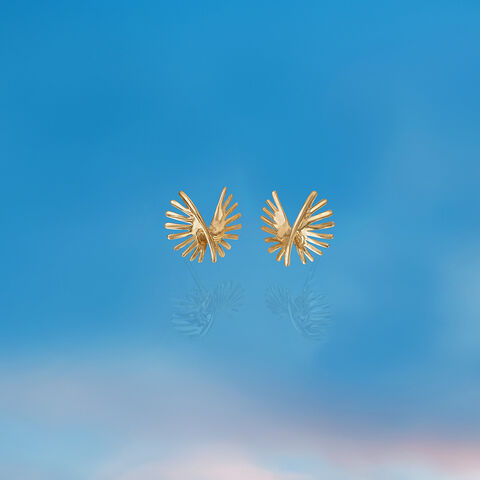 Bold Radiant Gold Stud Earrings