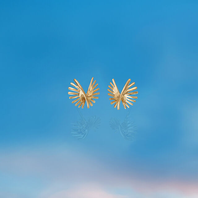 Bold Radiant Gold Stud Earrings,,hi-res image number null