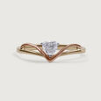 Enchanted Heart 14 kt Gold & Diamond Finger Ring,,hi-res view 3