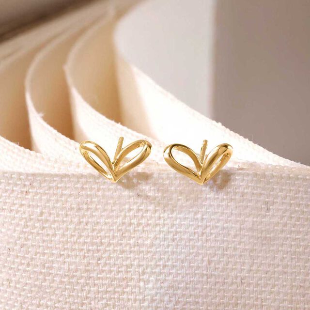 Sassy Twirl Gold Stud Earrings,,hi-res image number null