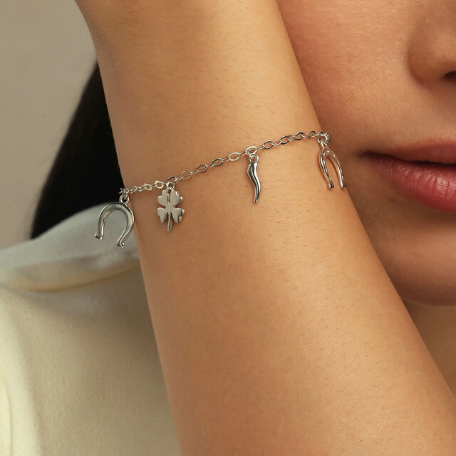 Lucky Charms Silver Bracelet,,hi-res image number null