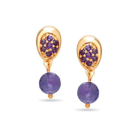 Lavender Love Amethyst Drop Earrings for Kids