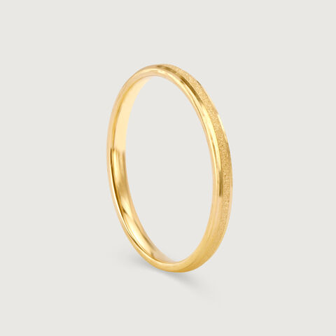 Milestone Marker Band 18KT Gold Couple Ring -Single Piece