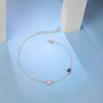 Playful Glow Silver Anklet,,hi-res view 1