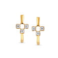 14KT Yellow Gold Summer Trio Diamond Stud Earrings,,hi-res view 1
