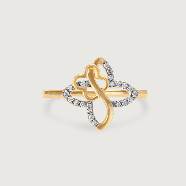 Interlace Allure 14KT Gold & Diamond Ring,,hi-res image number null