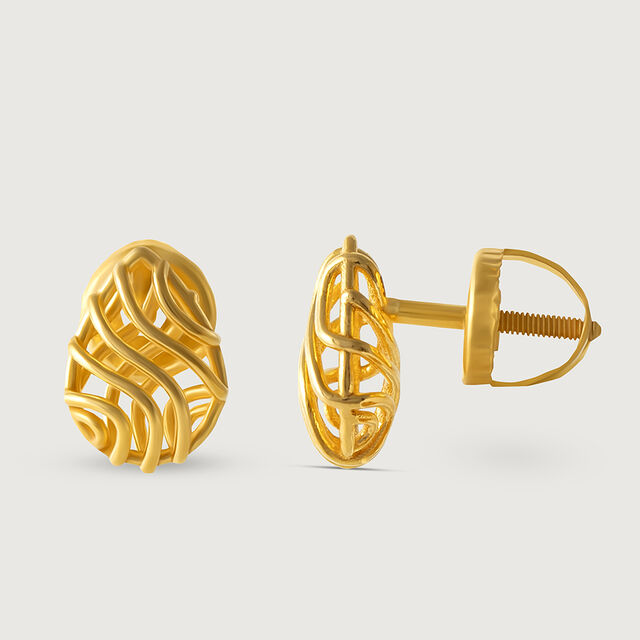 Soul Symphony Gold & Diamond Stud Earrings,,hi-res image number null