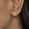 Artisan Heritage Gold & Diamond Stud Earrings,,hi-res view 2