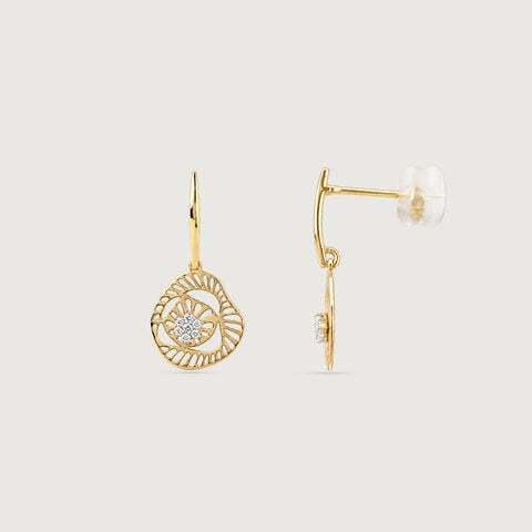 Flowing Aura Diamond Drop Earrings