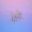 Radiant Cascade Diamond Drop Earrings,,hi-res view 1