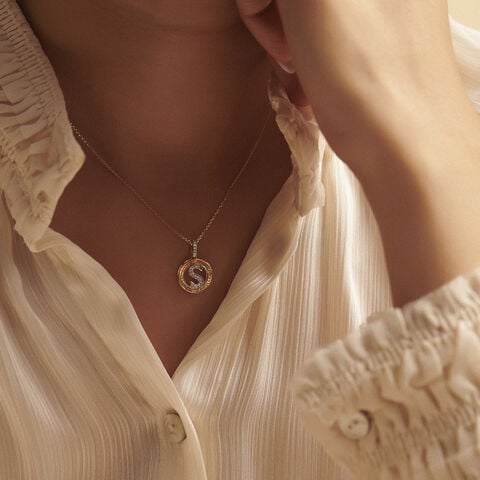 Luminous Initial Diamond Pendant
