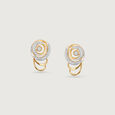 Solar Swirl Diamond Stud Earrings,,hi-res view 3