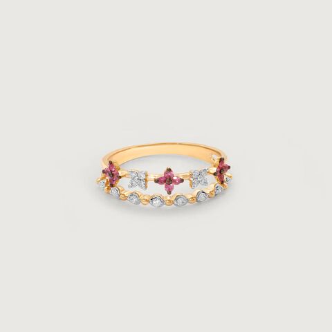 Rosette Rhythm Diamond Ring