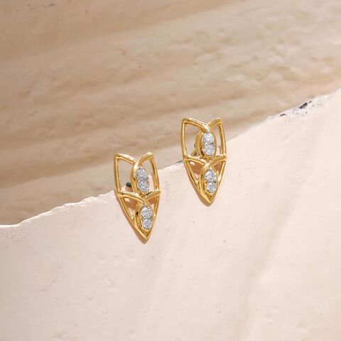 Elegant Marquise Diamond Stud Earrings