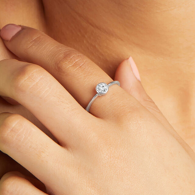 Modern Minimal Silver Finger Ring,,hi-res image number null