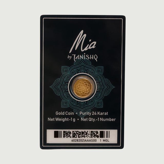 1 Gm 24 Karat Lotus Gold Coin,,hi-res image number null