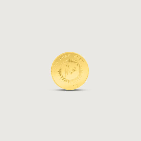 1 gm 24 Karat Lotus Gold Coin (9999 Purity)