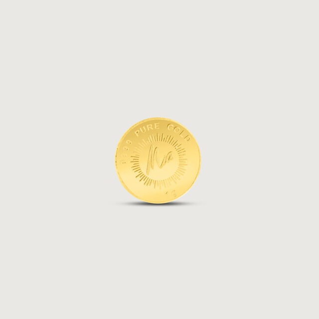 1 gm 24 Karat Lotus Gold Coin (9999 Purity),,hi-res image number null