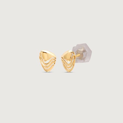 Flex Drift Gold Stud Earrings