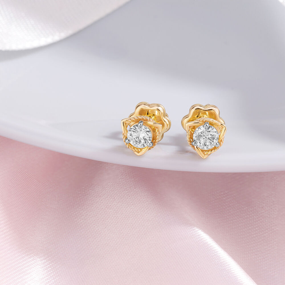 Tanishq solitaire cheap ear studs