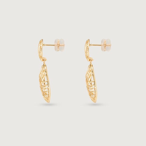 Flowing Dune Gold Drop Earrings