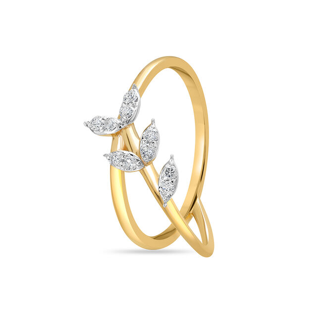 14KT Yellow Gold Blissful Summer Diamond Finger Ring,,hi-res image number null