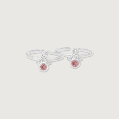 Radiant Fusion Silver Toe Rings