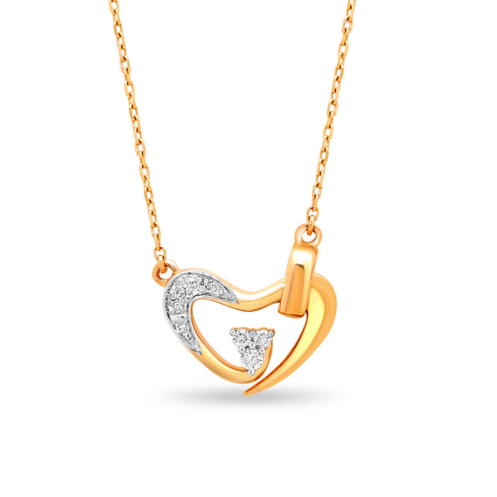 Tanishq gold cheap heart shaped pendant