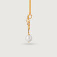 Starlit Glistening 14KT Diamond and Pearl Pendant,,hi-res view 4