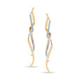 14 KT Golden Vineyard Drop Earrings,,hi-res view 2