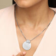 Bold Matte Silver Pendant,,hi-res view 2