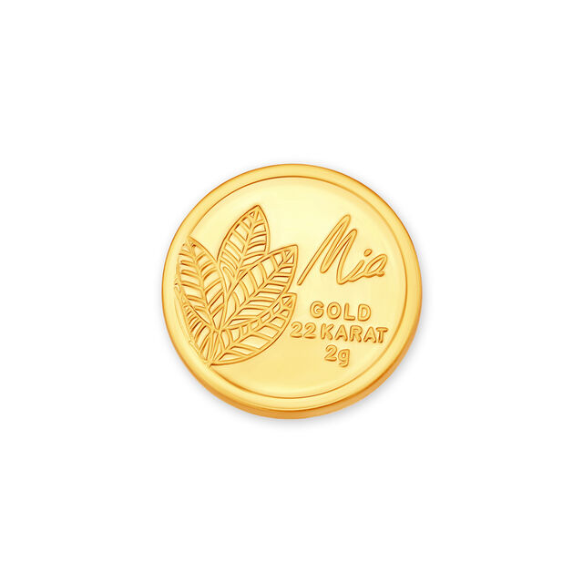 2 GM 22 Karat  Sublime Mango Leaf Gold Coin,,hi-res image number null