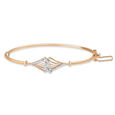 14KT Rose Gold Exquisite Radiant Diamond Bangle,,hi-res view 2