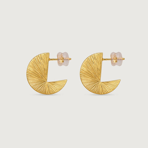 Radiant Arc Gold Hoop Earrings