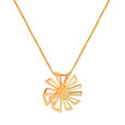 18 KT Yellow and Rose Gold Abstract Flower Pendant,,hi-res view 1