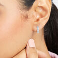 Sleek Classic Silver Stud Earrings,,hi-res view 2