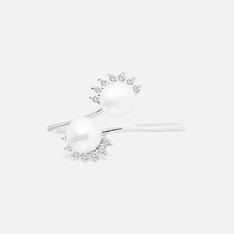 Graceful Pearl Silver Ring