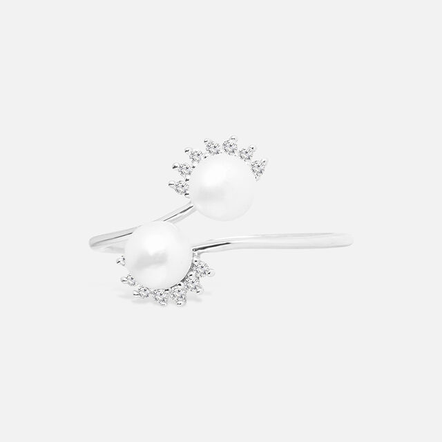 Graceful Pearl Silver Ring,,hi-res image number null