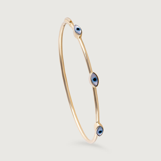 Cosmic Elegance Evil Eye Gold Bangle,,hi-res image number null