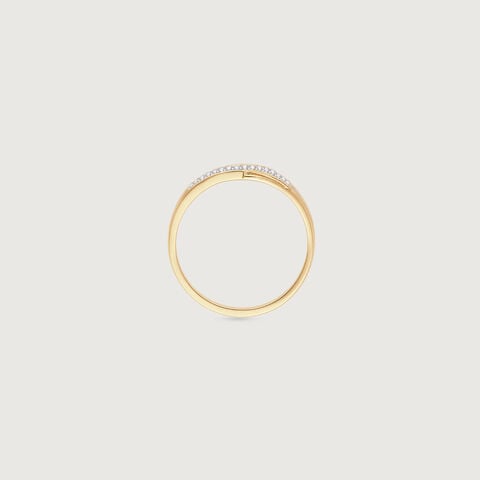 Sculpted Wave Diamond Ring
