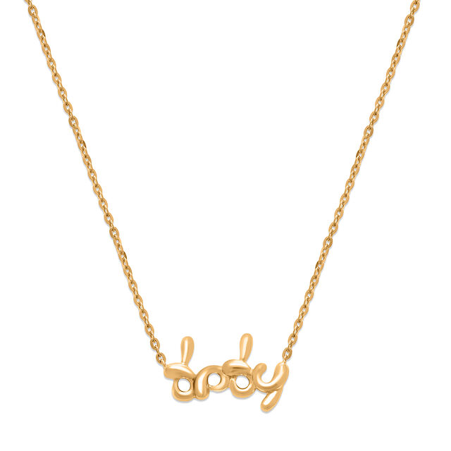 Mamma Mia 14 KT Yellow Gold Baby Necklace,,hi-res view 1