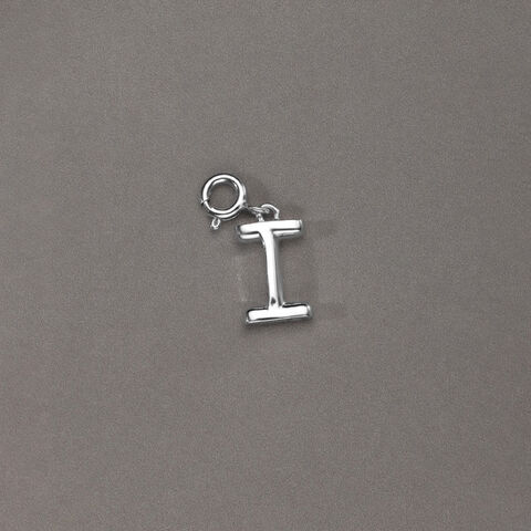 Minimal Initial I Silver Charm