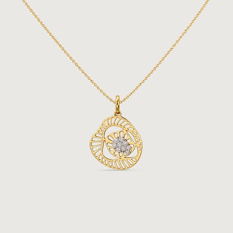Fluid Bloom Diamond Pendant
