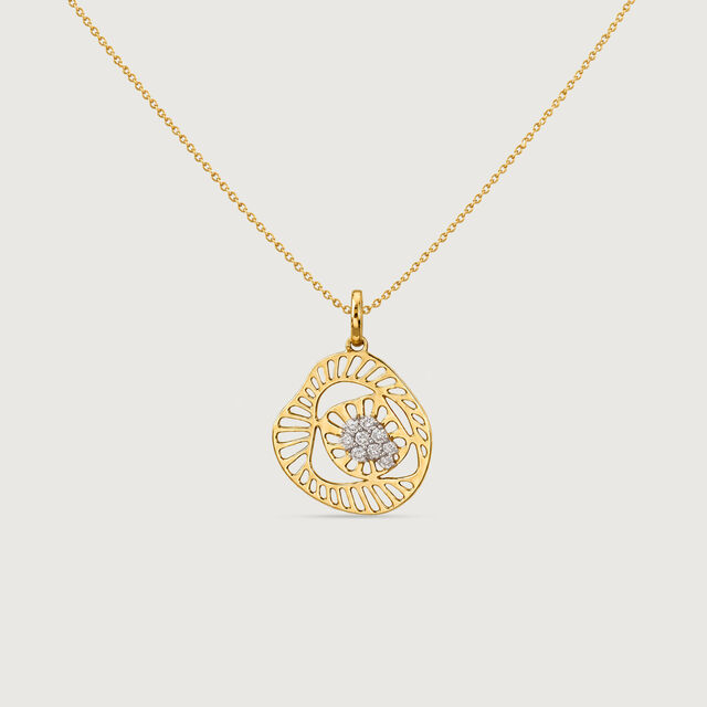 Fluid Bloom Diamond Pendant,,hi-res image number null