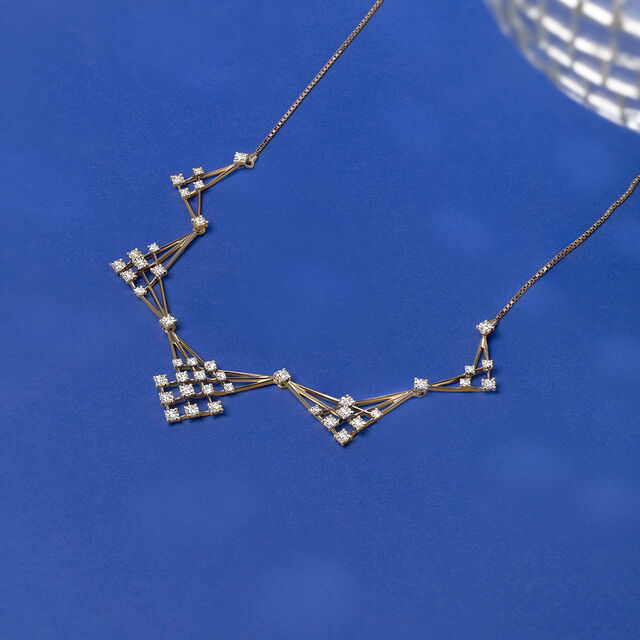 Sequin Shine Gold & Diamond Necklace,,hi-res image number null